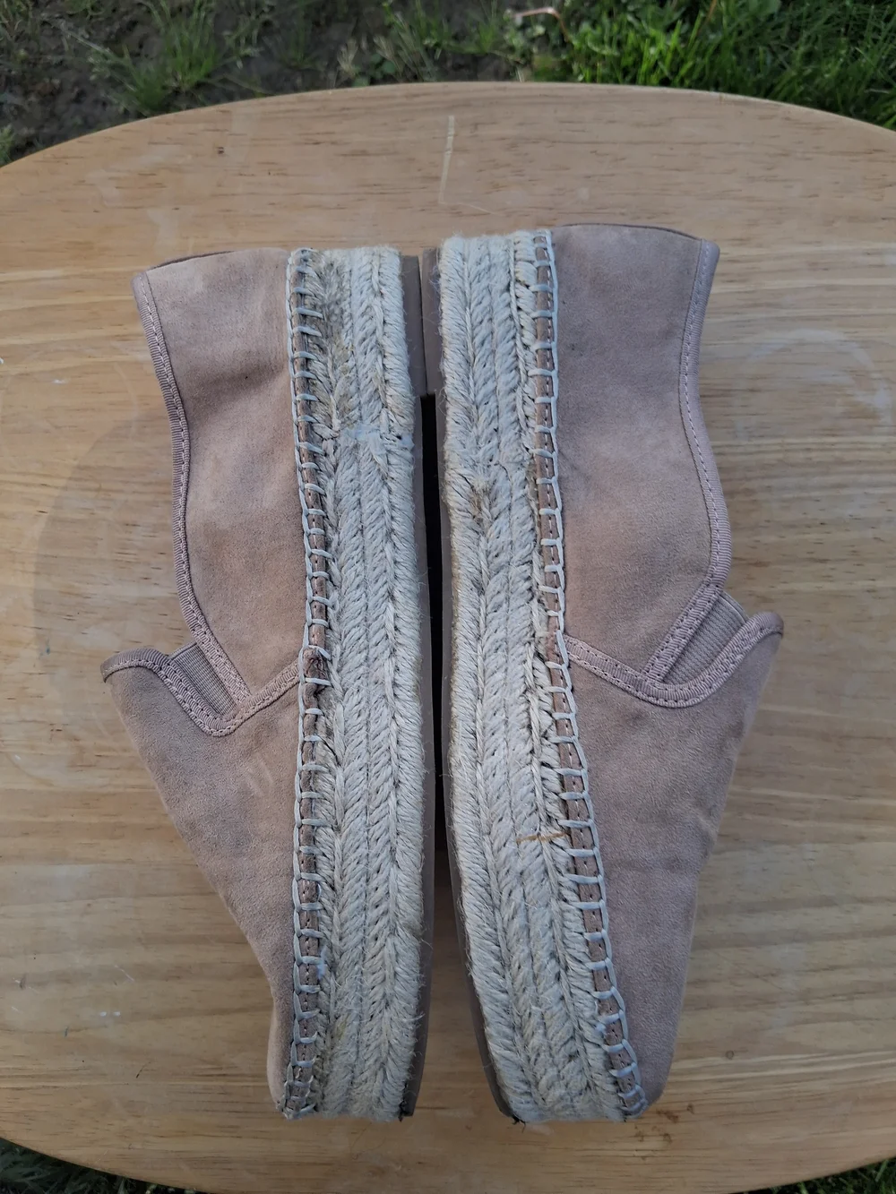Circus by Sam Edelman Platform Espadrille Slip-Ons Tan Suede Women’s Size 9